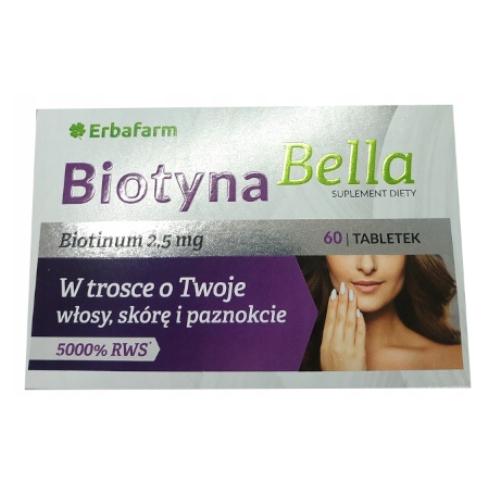 Miniaturka artykułu - Biotyna Bella, 60 tabl.
