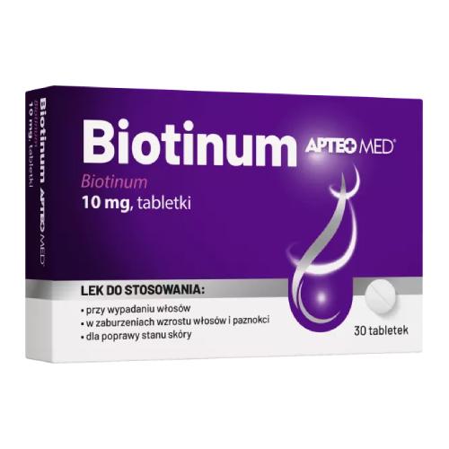Miniaturka artykułu - Biotinum APTEO MED 10mg, 30tabl.