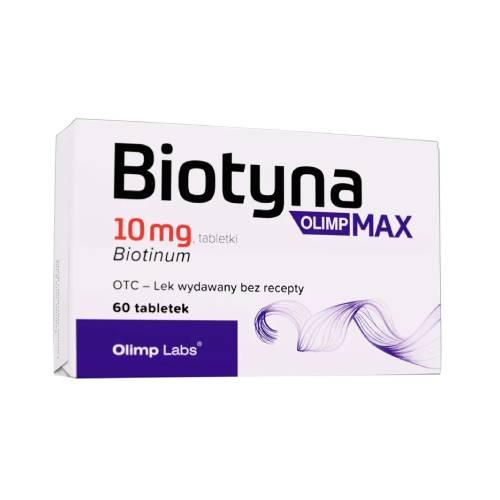 Miniaturka artykułu - Biotyna Olimp Max 10 mg, 60 tabletek