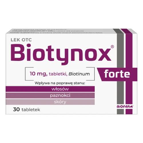 Miniaturka artykułu - Biotynox Forte  Lek z biotyną 10 mg - 30 tabl.