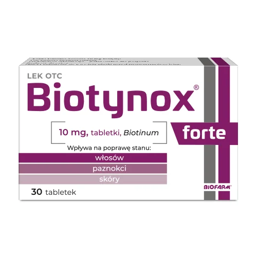 Miniaturka artykułu - Biotynox Forte  Lek z biotyną 10 mg - 30 tabl.