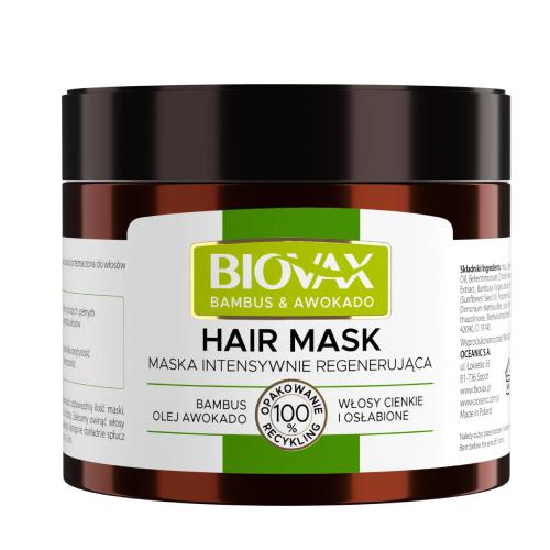 Miniaturka artykułu - BIOVAX BAMBUS AVOCADO Maseczka - 250 ml 
