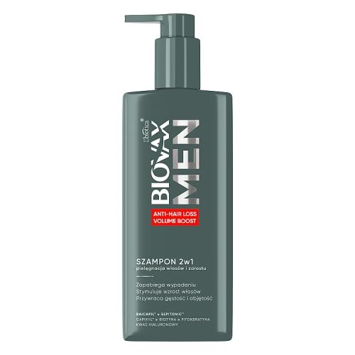 Miniaturka artykułu - BIOVAX Men Anti Hair-Loss & Volume 2w1 Szampon do włos&oacute;w i brody, 200ml