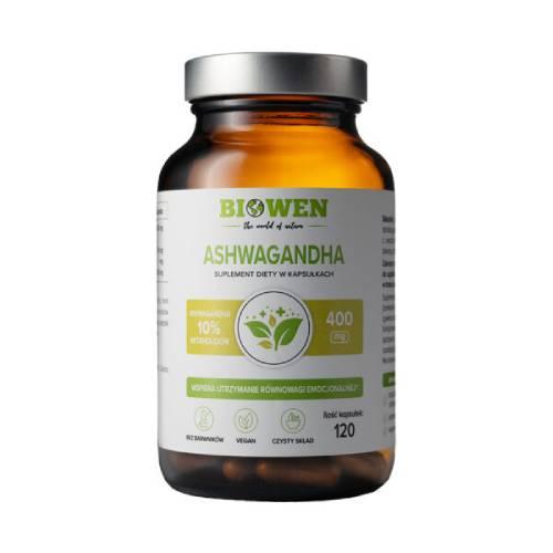 Miniaturka artykułu - Biowen Ashwagandha 400 mg, 120 kaps.