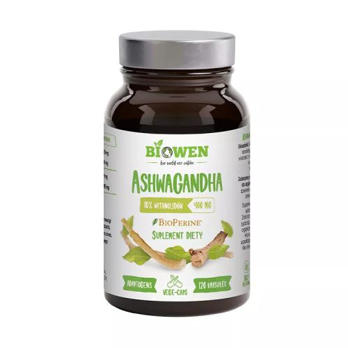 Miniaturka artykułu - Biowen Ashwagandha 400 mg, 120 kapsułek