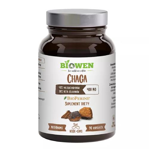 Miniaturka artykułu - Biowen Chaga 400mg, 90kaps.