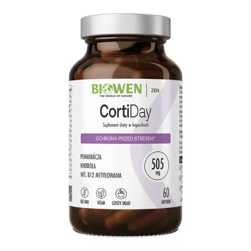 Miniaturka artykułu - Biowen CortiDay, 60 kaps. KR&Oacute;TKA DATA 24.10.2026