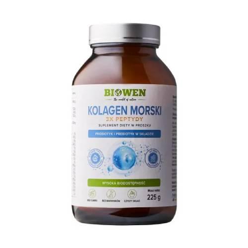 Miniaturka artykułu - Biowen Kolagen morski typu I i III z dzikiego dorsza - proszek, 225 g
