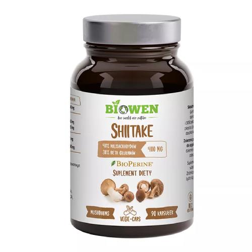Miniaturka artykułu - Biowen Shiitake 400 mg, 90 kaps.