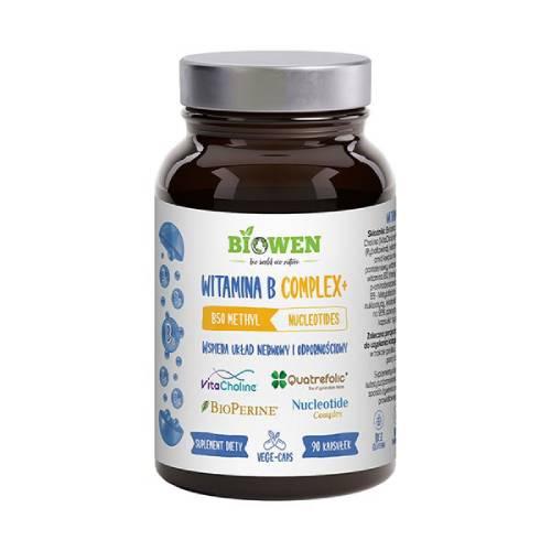 Miniaturka artykułu - Biowen Witamina B Complex+ Suplement diety 90 kaps.