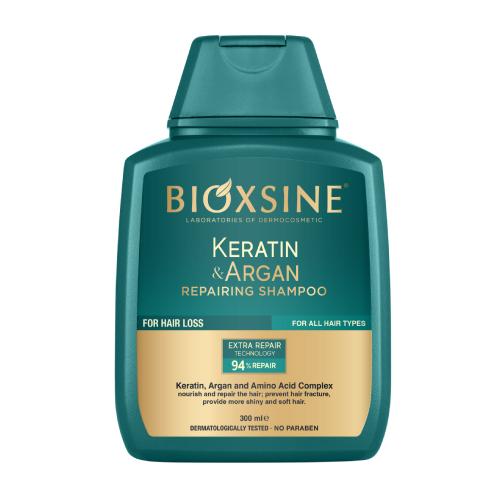 Miniaturka artykułu - BIOXSINE Keratin&Argan Szampon regenerujący, 300ml