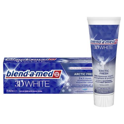 Miniaturka artykułu - BLEND-A-MED 3D White Arctic Fresh Pasta do zęb&oacute;w wybielająca, 75ml USZKODZONE / BRAK OPAKOWANIA