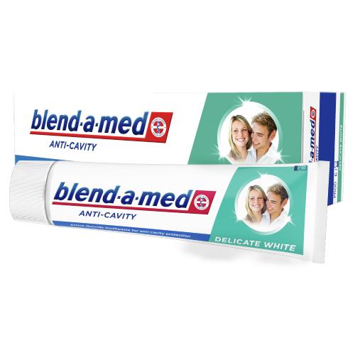 Miniaturka artykułu - BLEND-A-MED ANTI-CAVITY Pasta do zęb&oacute;w delikatna biel, 100ml