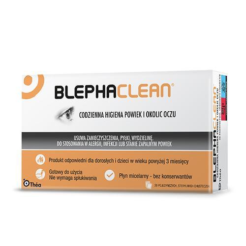 Miniaturka artykułu - Blephaclean Chusteczki do higieny powiek, 20 sztuk USZKODZONE OPAKOWANIE