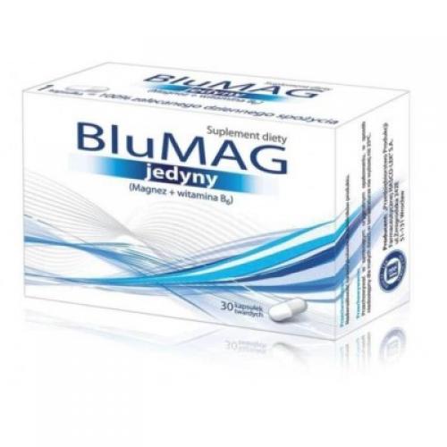 Zdjęcie produktu - BLUMAG Jedyny  Magnez z witaminą B6 - 30 kapsułek BRAK TEKTUROWEGO OPAKOWANIA