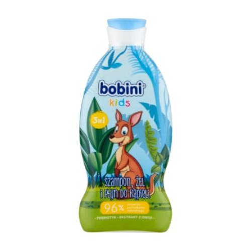 Miniaturka artykułu - BOBINI KIDS Szampon, żel i płyn do kąpieli 3w1 Kangur, 330ml