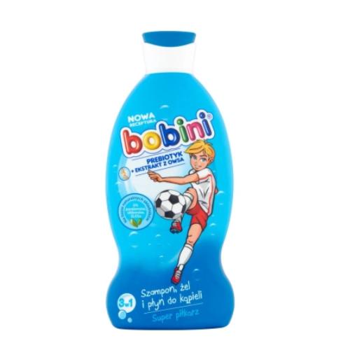 Miniaturka artykułu - BOBINI Szampon, żel pod prysznic i płyn do kąpieli 3w1 Super Piłkarz, 330ml