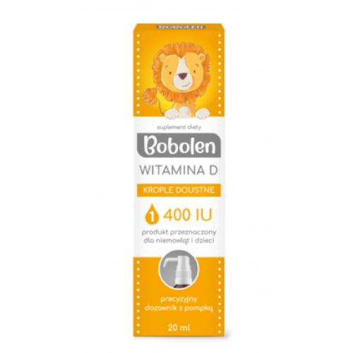 Miniaturka artykułu - Bobolen Witamina D3 krople dla niemowląt i dzieci , 20ml