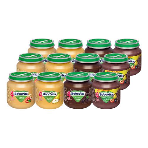 Miniaturka artykułu - BoboVita Zestaw Mix Deserk&oacute;w po 4 miesiącu, 12x125g