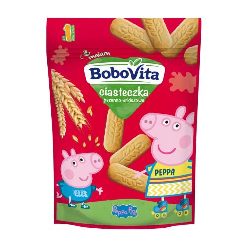 Miniaturka artykułu - BoboVita Chrupiące ciasteczka pszenno-orkiszowe, 150g