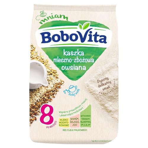 Miniaturka artykułu - BoboVita Kaszka mleczno-zbożowa owsiana po 8 miesiącu, 230 g