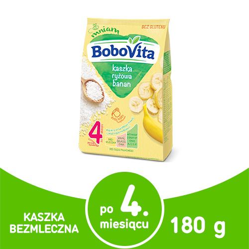 Miniaturka artykułu - BoboVita Kaszka ryżowa banan - 180g