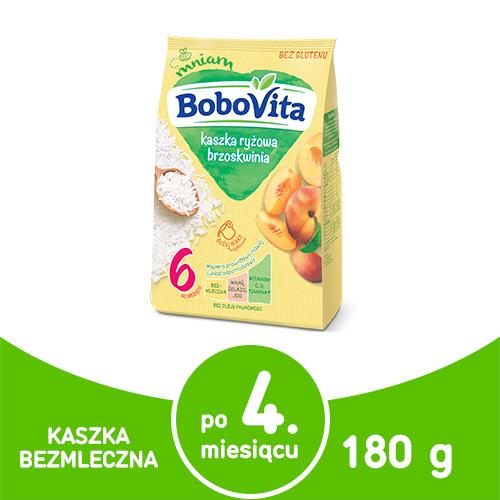 Miniaturka artykułu - BoboVita Kaszka ryżowa brzoskwinia - 180g