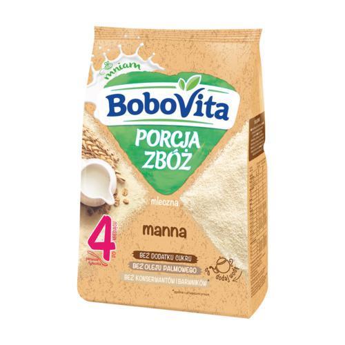 Miniaturka artykułu - BoboVita Porcja zb&oacute;ż Kaszka mleczna manna po 4 miesiącu, 210 g KR&Oacute;TKA DATA 08.10.2026