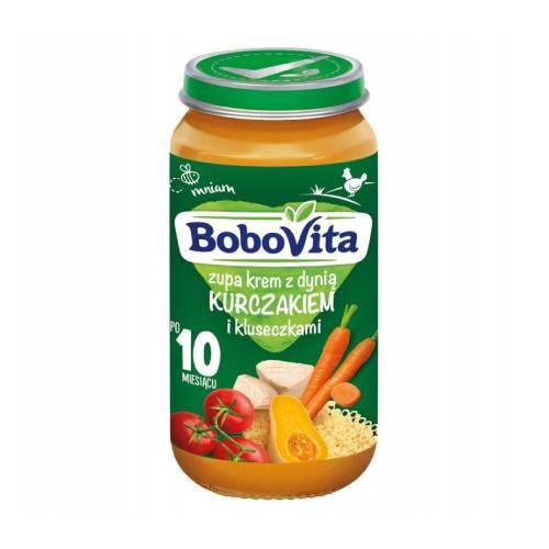Miniaturka artykułu - BOBOVITA Zupa krem z dynią, kurczakiem i kluseczkami po 10. miesiącu, 250g