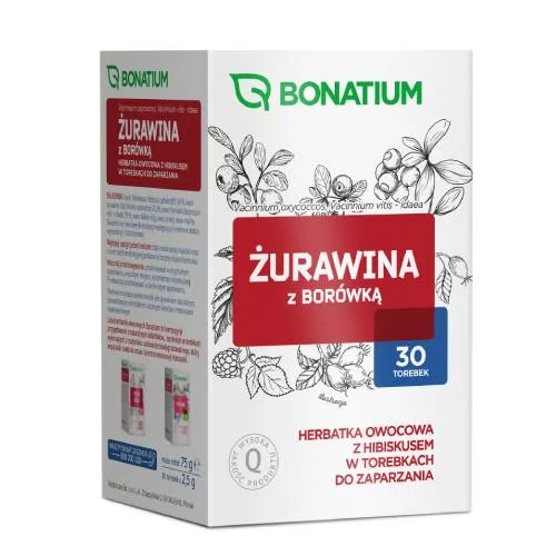 Miniaturka artykułu - Bonatium Żurawina z bor&oacute;wką, herbatka owocowa z hibiskusem, 30 sasz.