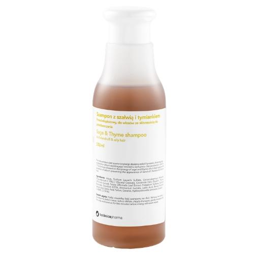 Miniaturka artykułu - Botanicapharma Szampon przeciwłupieżowy z szałwią i tymiankiem, 250 ml