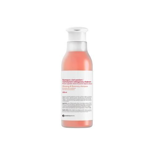 Miniaturka artykułu - Botanicapharma Szampon z żeń-szeniem rozmarynem i chabrem, 250 ml