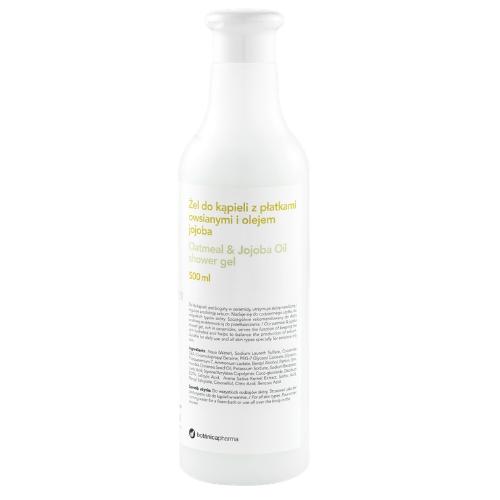 Miniaturka artykułu - Botanicapharma Żel do kąpieli z płatk&oacute;w owsianych i z oleju jojoba, 500 ml