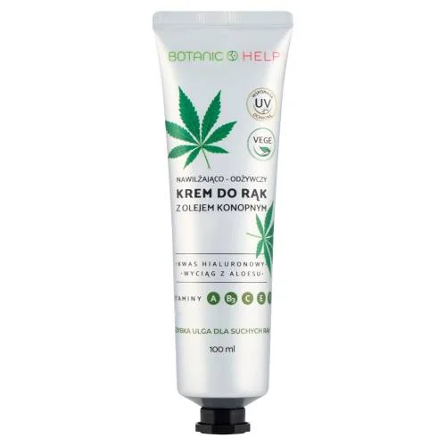 Miniaturka artykułu - BotanicHelp Krem do rąk z olejem konopnym nawilżająco-odżywczy, 100ml