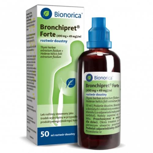 Miniaturka artykułu - Bronchipret Forte syrop,  50 ml - lek wykrztuśny