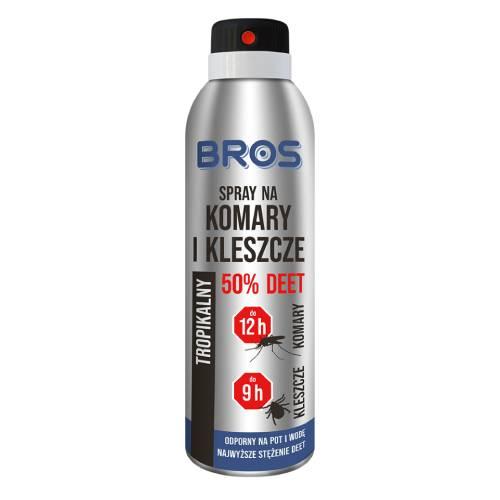 Miniaturka artykułu - BROS Spray na komary i kleszcze 50% DEET, 90 ml
