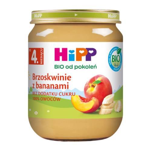 Miniaturka artykułu - HiPP BIO Brzoskwinie z bananami po 4. miesiącu, 125 g