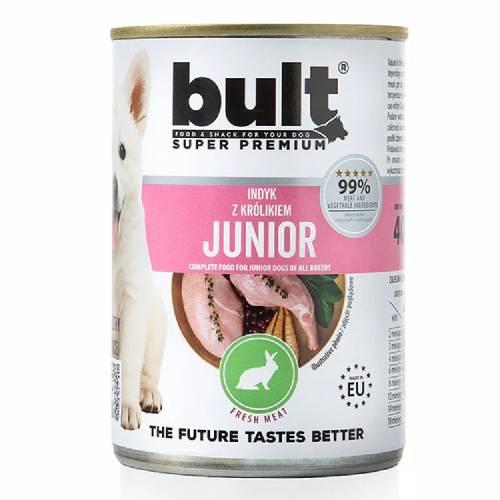 Miniaturka artykułu - Bult Junior Mokra karma dla psa Indyk z kr&oacute;likiem (szczeniak), 400 g