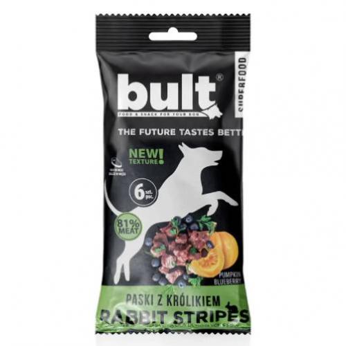 Miniaturka artykułu - Bult Tasty Strips Superfoods Przysmak dla psa Paski z kr&oacute;likiem, 6 szt.