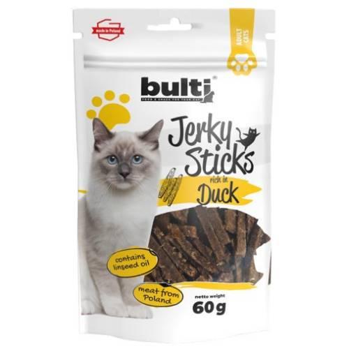 Miniaturka artykułu - Bulti Jerky Sticks Przysmak dla kota Kaczka, 60 g