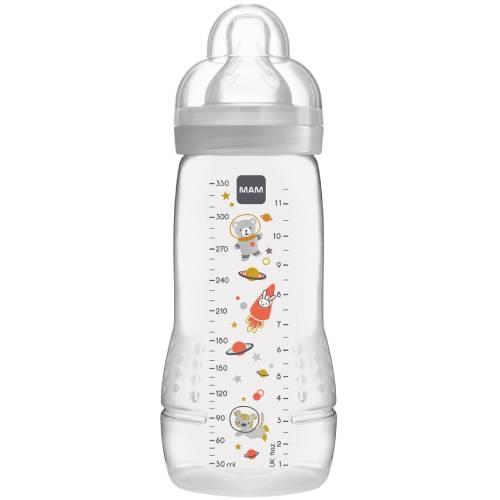 Miniaturka artykułu - Butelka MAM 4m+ 330ml EASY ACTIVE Szara