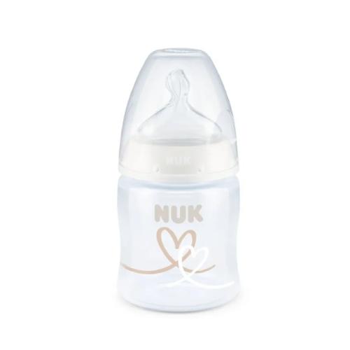 Miniaturka artykułu - Butelka NUK First Choice Plus ze wskaźnikiem temperatury (0-6m) M biały, 150ml