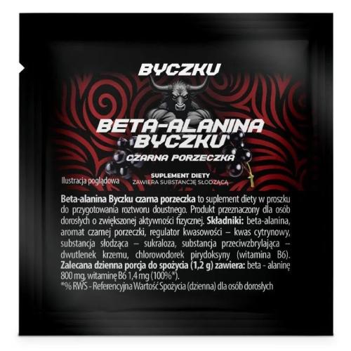 Miniaturka artykułu - Byczku Beta-alanina Byczku czarna porzeczka, 1,2 g