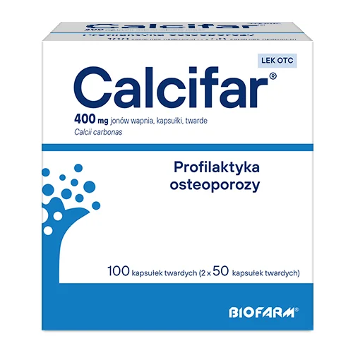 Miniaturka artykułu - Calcifar, 100 kapsułek - profilaktyka osteoporozy