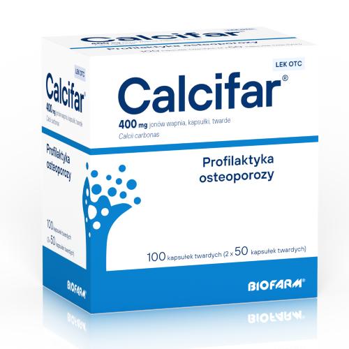 Miniaturka artykułu - Calcifar, 100 kapsułek - profilaktyka osteoporozy