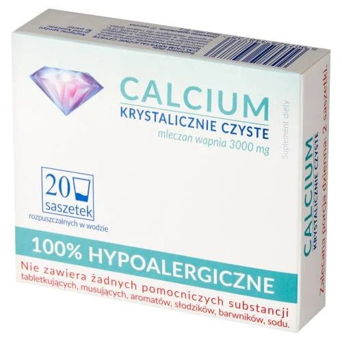 Miniaturka artykułu - CALCIUM Krystalicznie Czyste - 20 saszetek