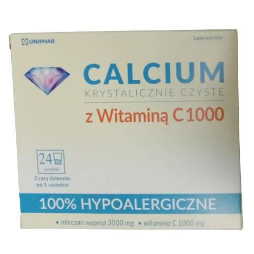 Calcium Krystalicznie czyste z Witaminą C, 24 saszetek