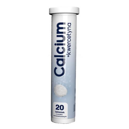Miniaturka artykułu - CALCIUM + kwercetyna, 20 tabletek musujących