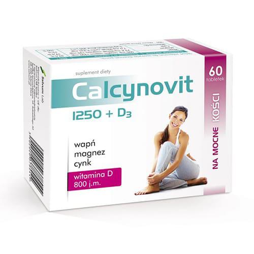 Miniaturka artykułu - Calcynovit 1250+D3 - 60 tabletek powlekanych