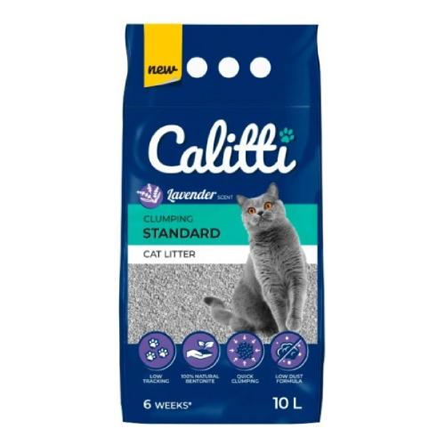 Miniaturka artykułu - Calitti Standard Bentonitowy, mocno zbrylający, lawendowy żwirek dla kota, 10l